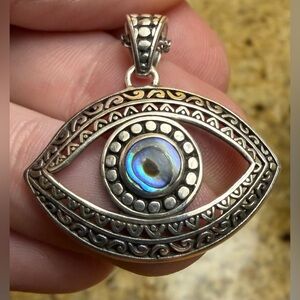Sterling silver evil eye necklace